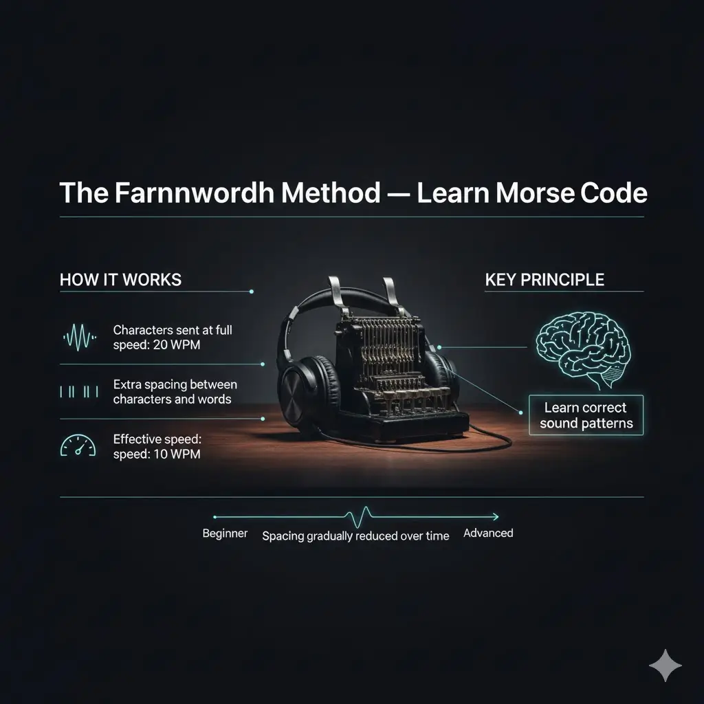 Morse Code Farnsworth Method